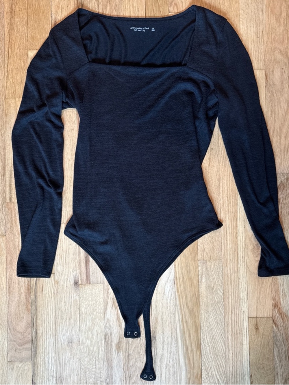 Abercrombie & Fitch Black Long-Sleeve Bodysuit